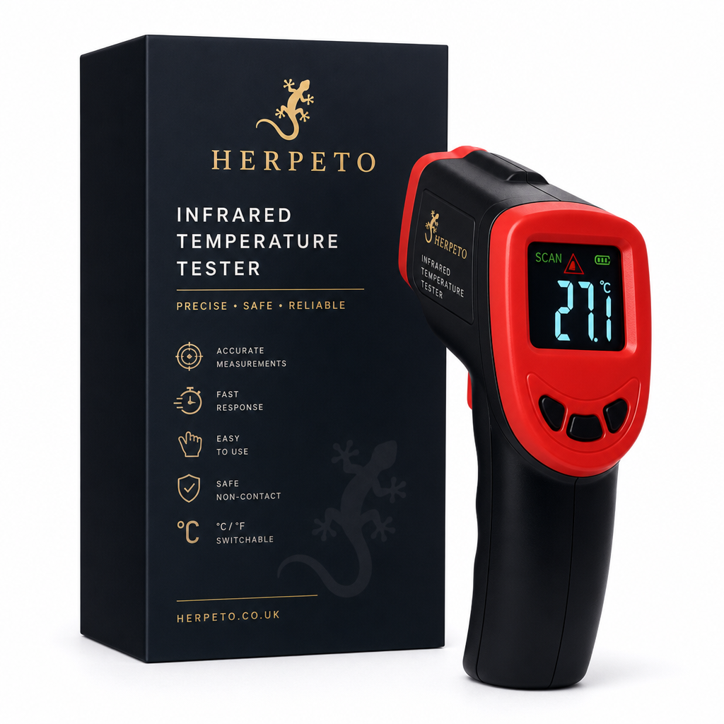 HERPETO Infrared Reptile Thermometer Gun for Terrarium Temperature Monitoring