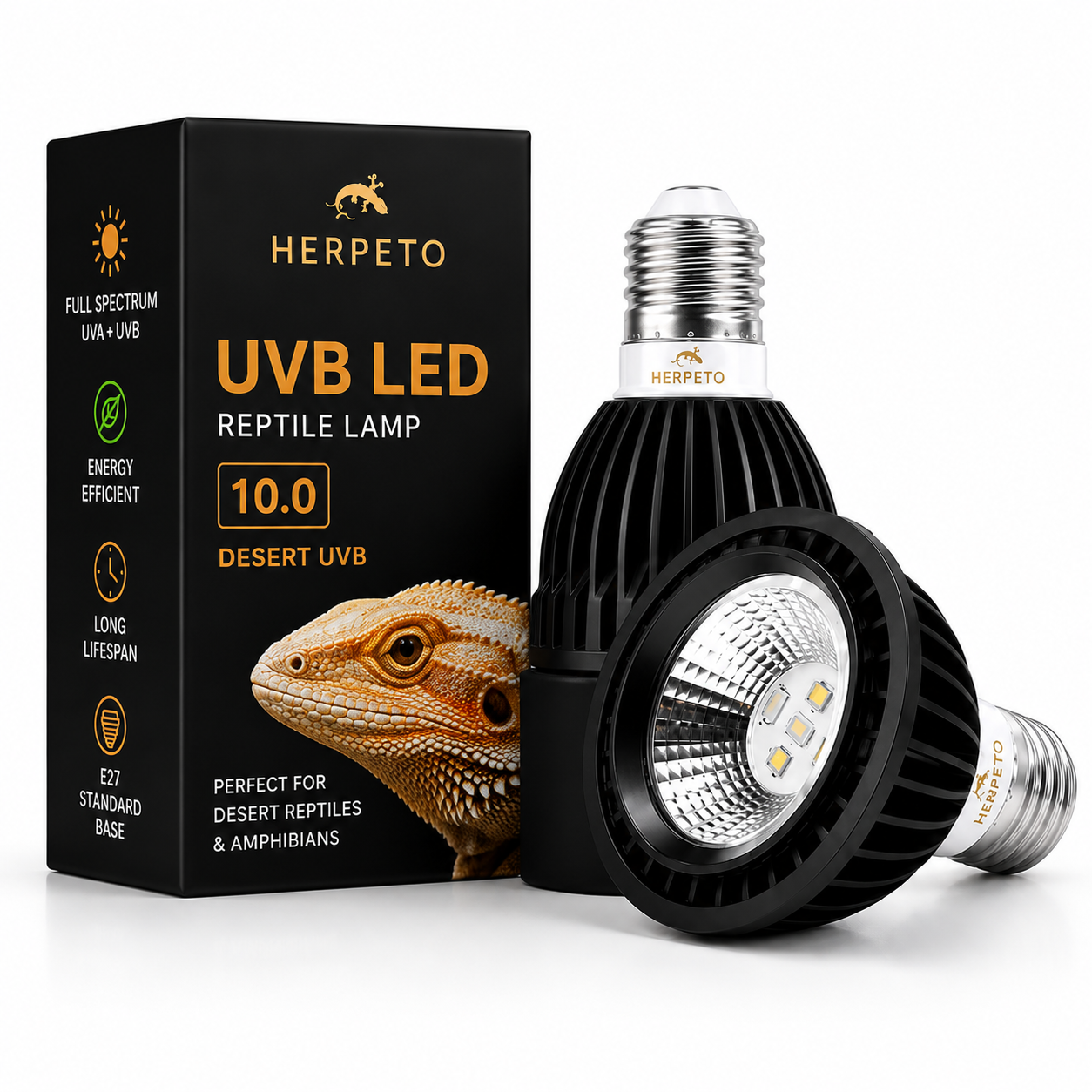 HERPETO Reptile LED Spotlight for Terrariums & Tropical Habitats