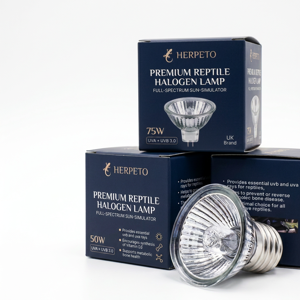 HERPETO Premium Halogen Lamp | UVA+UVB Basking Bulb