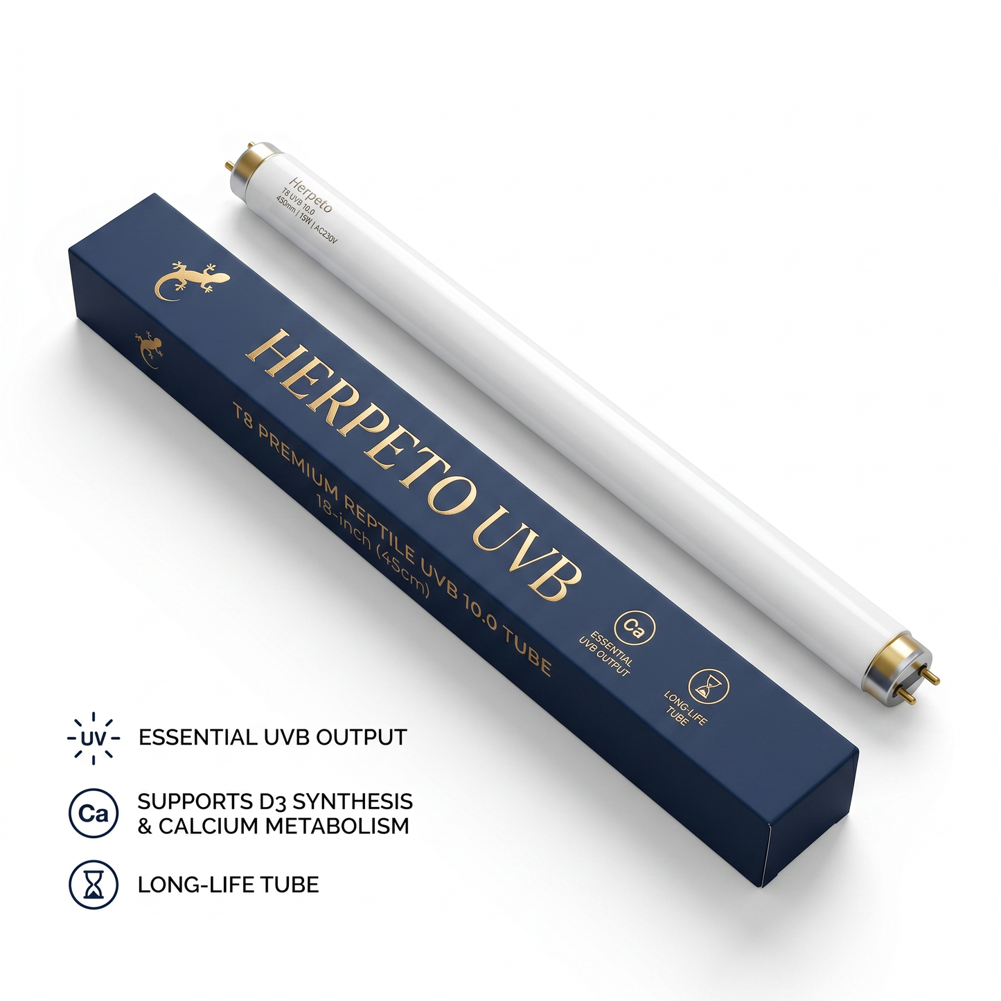 HERPETO Premium ReptiUV T8 UVB Lighting for Reptile Terrariums
