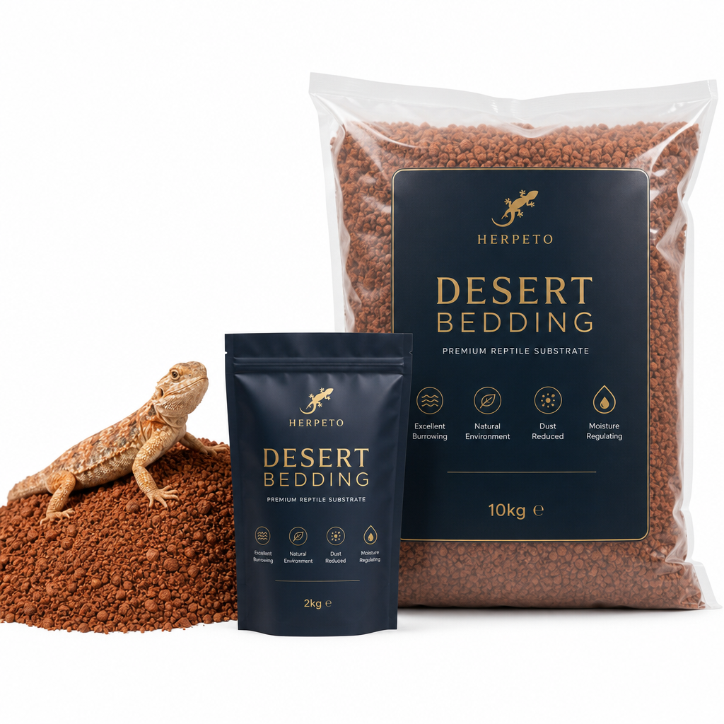 HERPETO Desert Bedding Reptile Substrate - Premium Natural Sand for Bearded Dragon, Leopard Gecko, Lizard Habitat