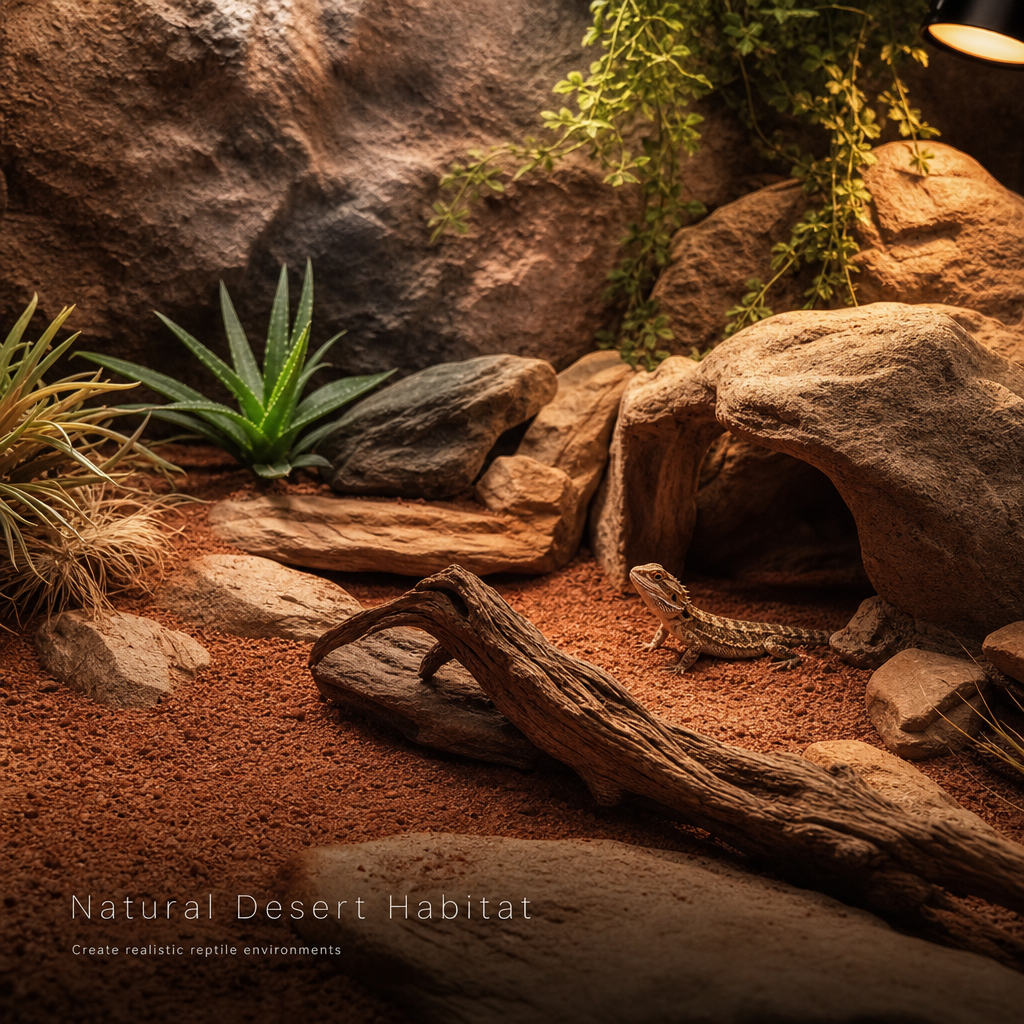 HERPETO Desert Bedding Reptile Substrate - Premium Natural Sand for Bearded Dragon, Leopard Gecko, Lizard Habitat
