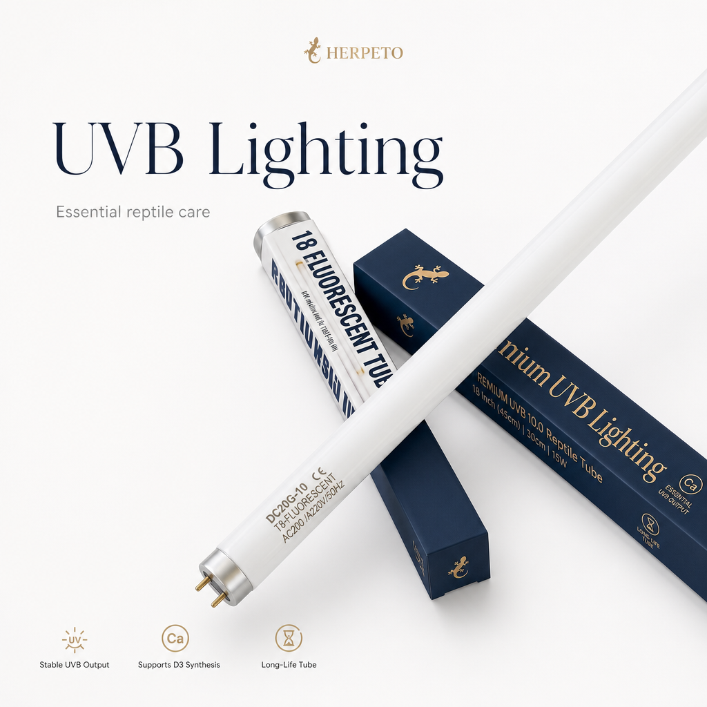 HERPETO Premium ReptiUV T8 UVB Lighting for Reptile Terrariums