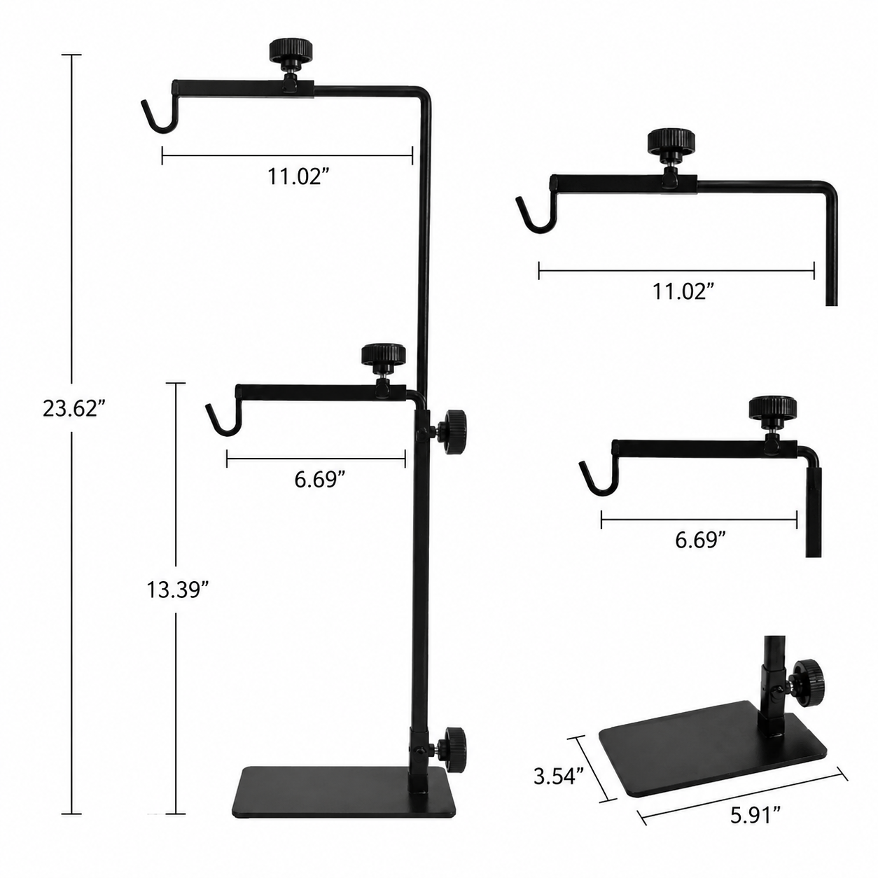 HERPETO Adjustable Reptile Lamp Stand for Heat & UVB Lighting