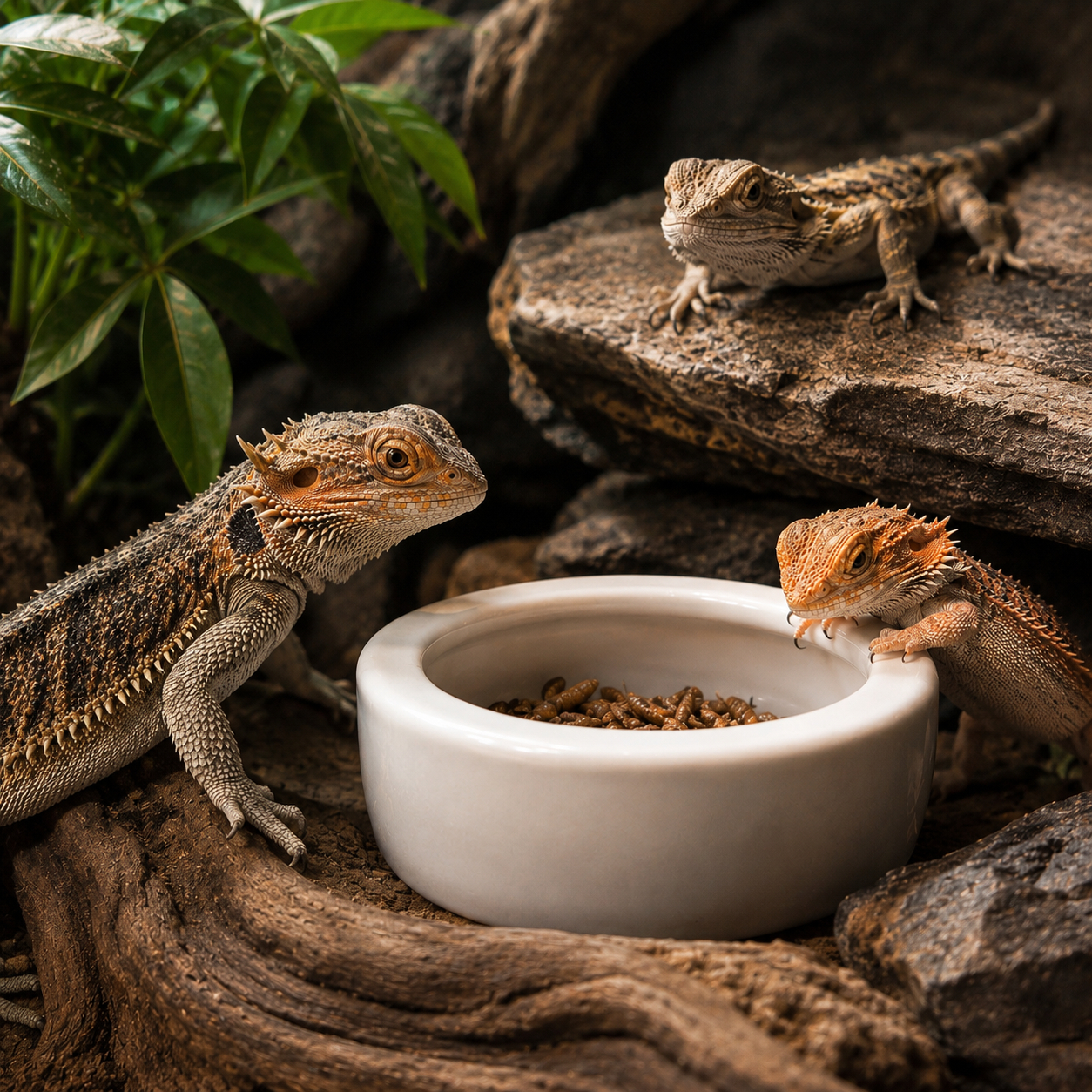 HERPETO Ceramic Feeding Dish for Reptiles & Amphibians
