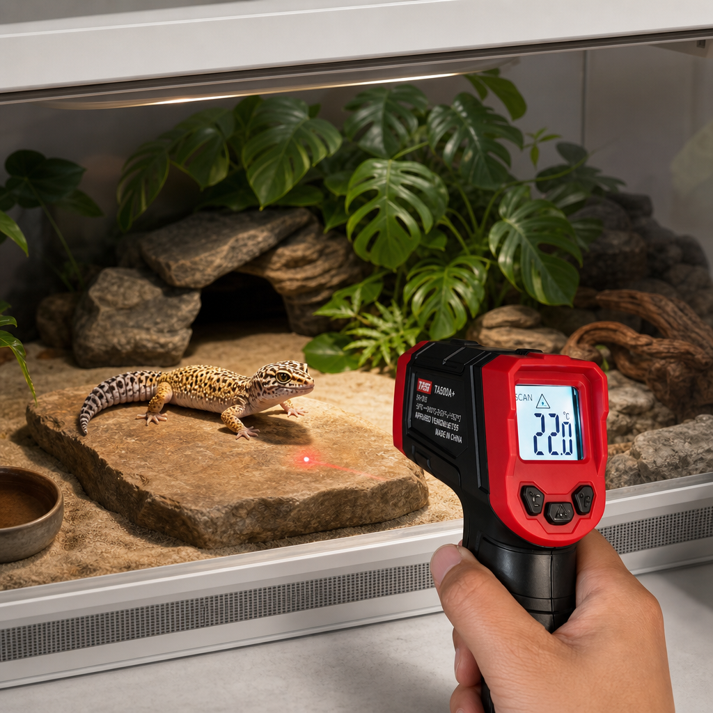 HERPETO Infrared Reptile Thermometer Gun for Terrarium Temperature Monitoring