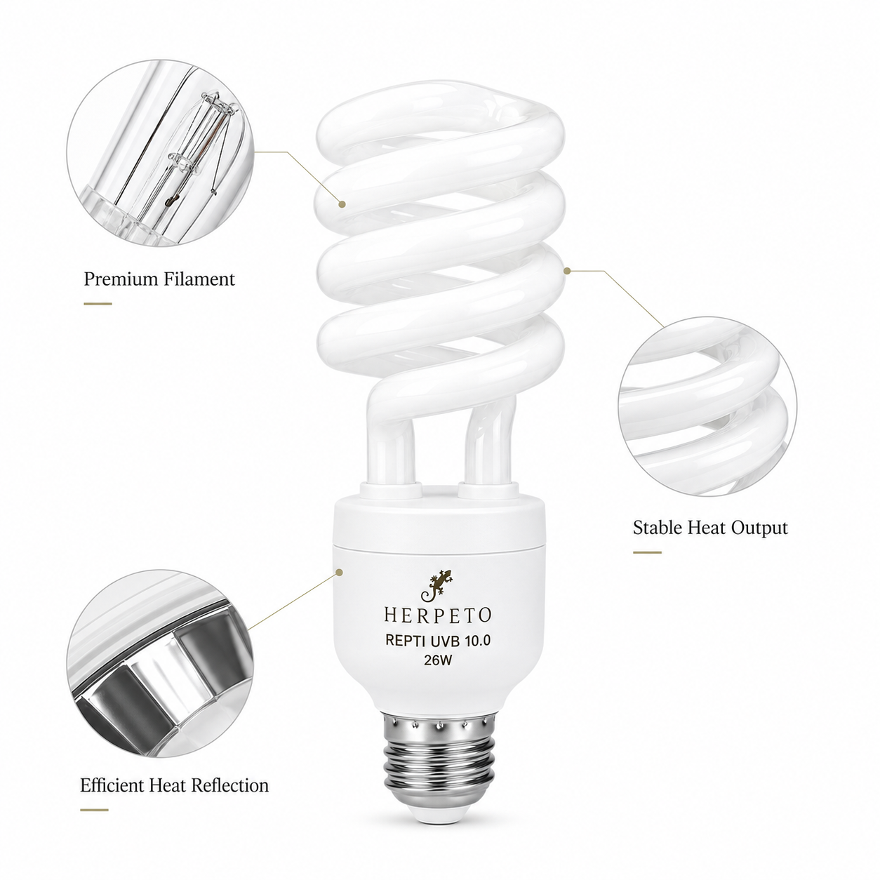 HERPETO UVB Spiral Bulb | Reptile Lighting