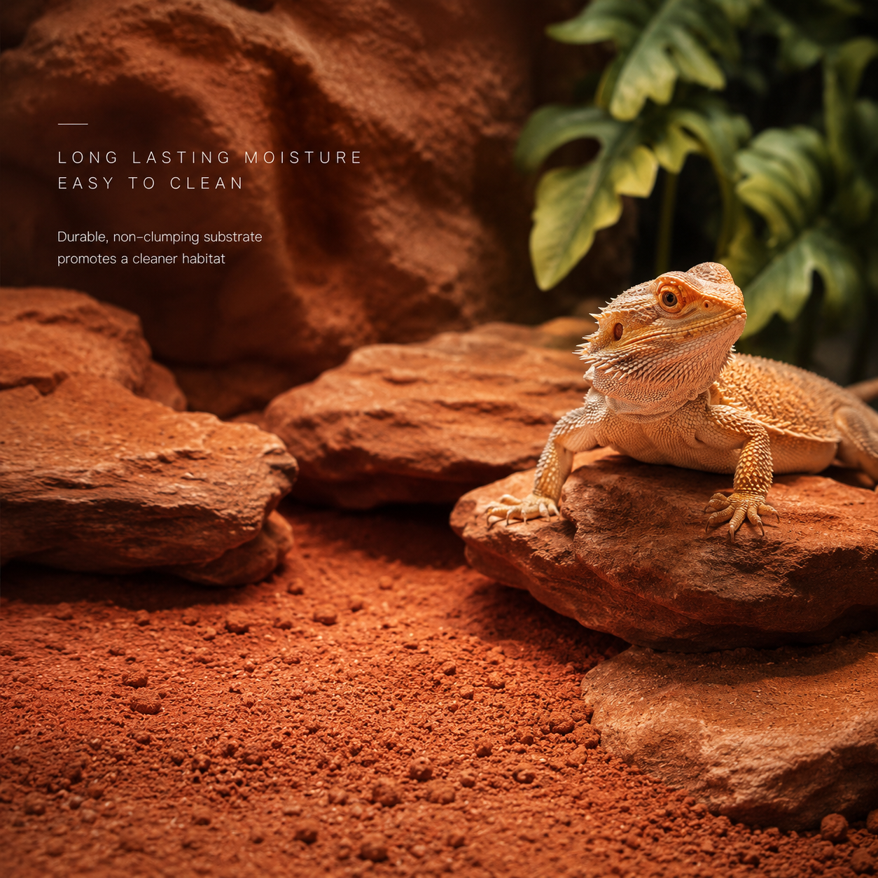 HERPETO Desert Bedding Reptile Substrate - Premium Natural Sand for Bearded Dragon, Leopard Gecko, Lizard Habitat