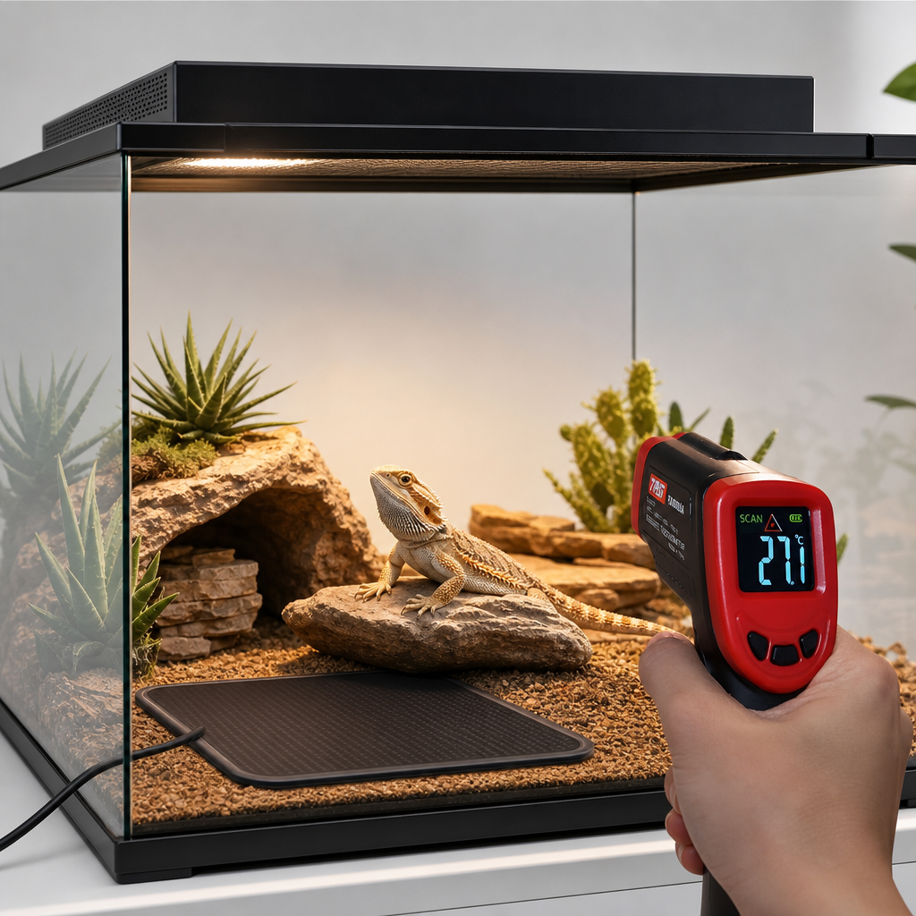 HERPETO Infrared Reptile Thermometer Gun for Terrarium Temperature Monitoring