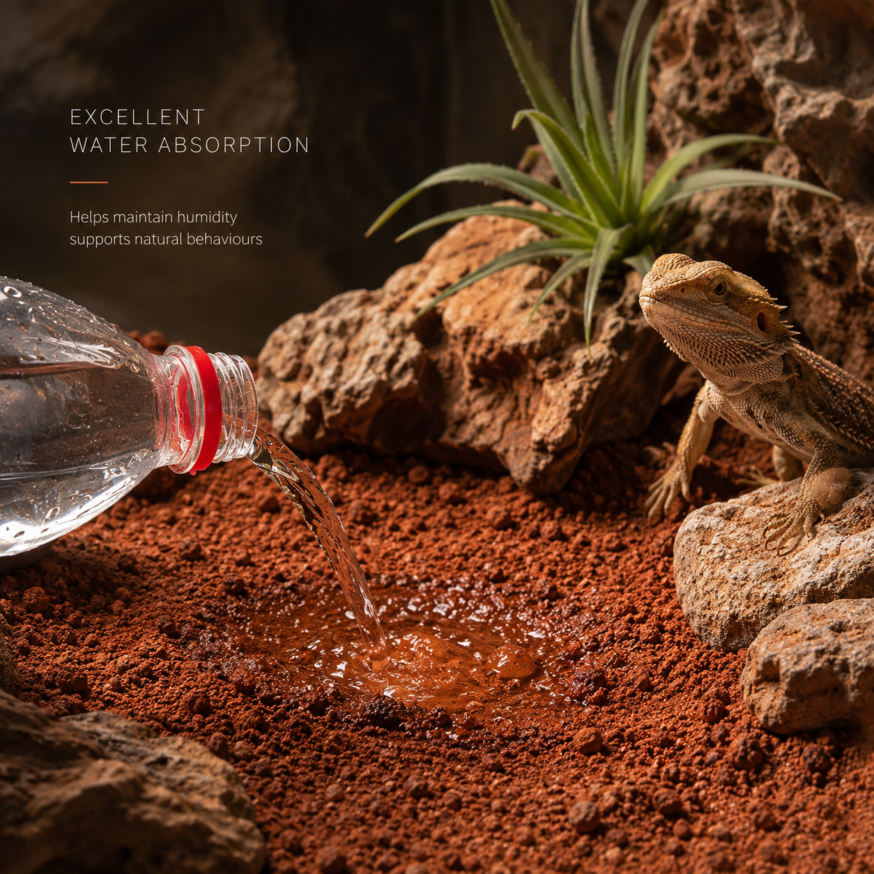 HERPETO Desert Bedding Reptile Substrate - Premium Natural Sand for Bearded Dragon, Leopard Gecko, Lizard Habitat