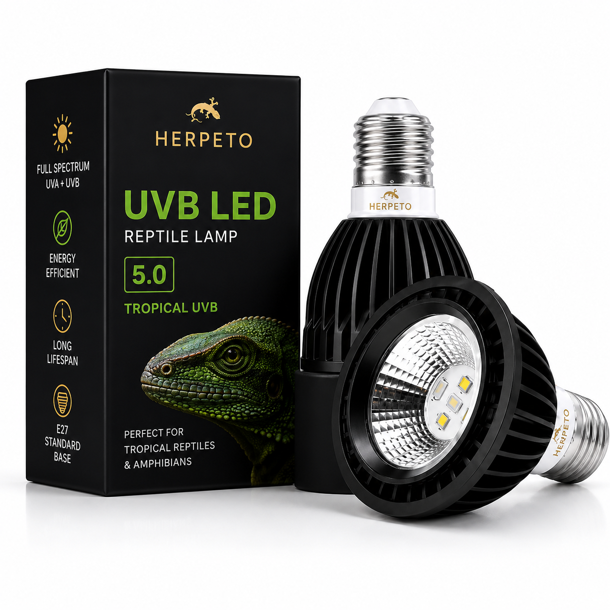 HERPETO Reptile LED Spotlight for Terrariums & Tropical Habitats