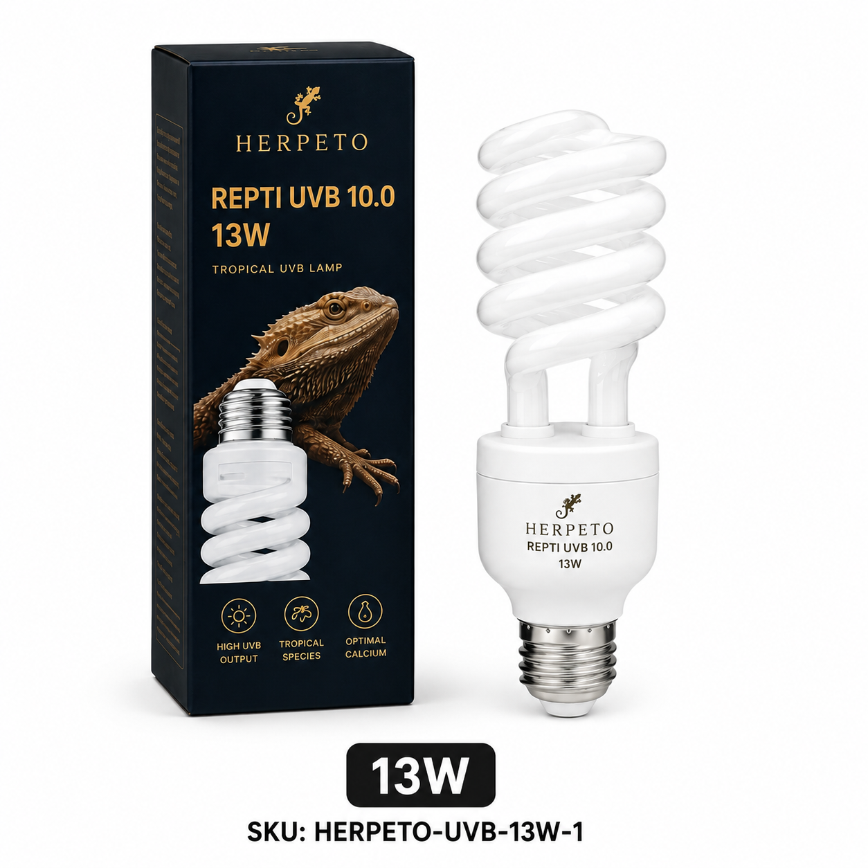 HERPETO UVB Spiral Bulb | Reptile Lighting