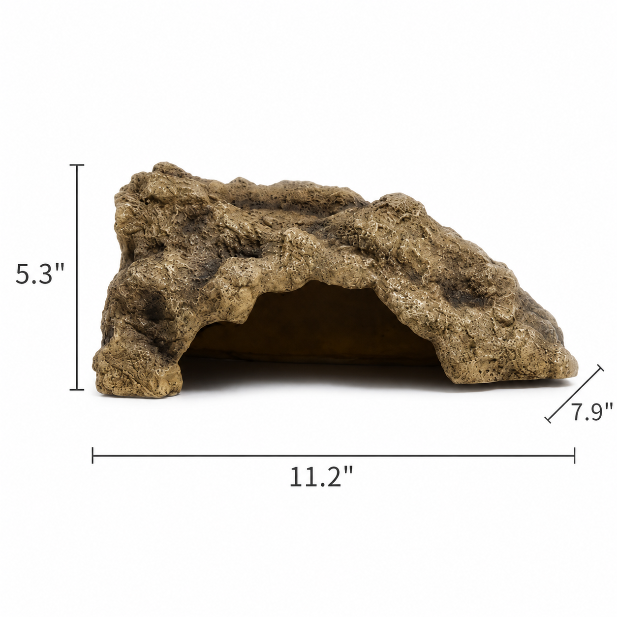 HERPETO Natural Rock Hide Cave for Reptiles – Medium & Large Options