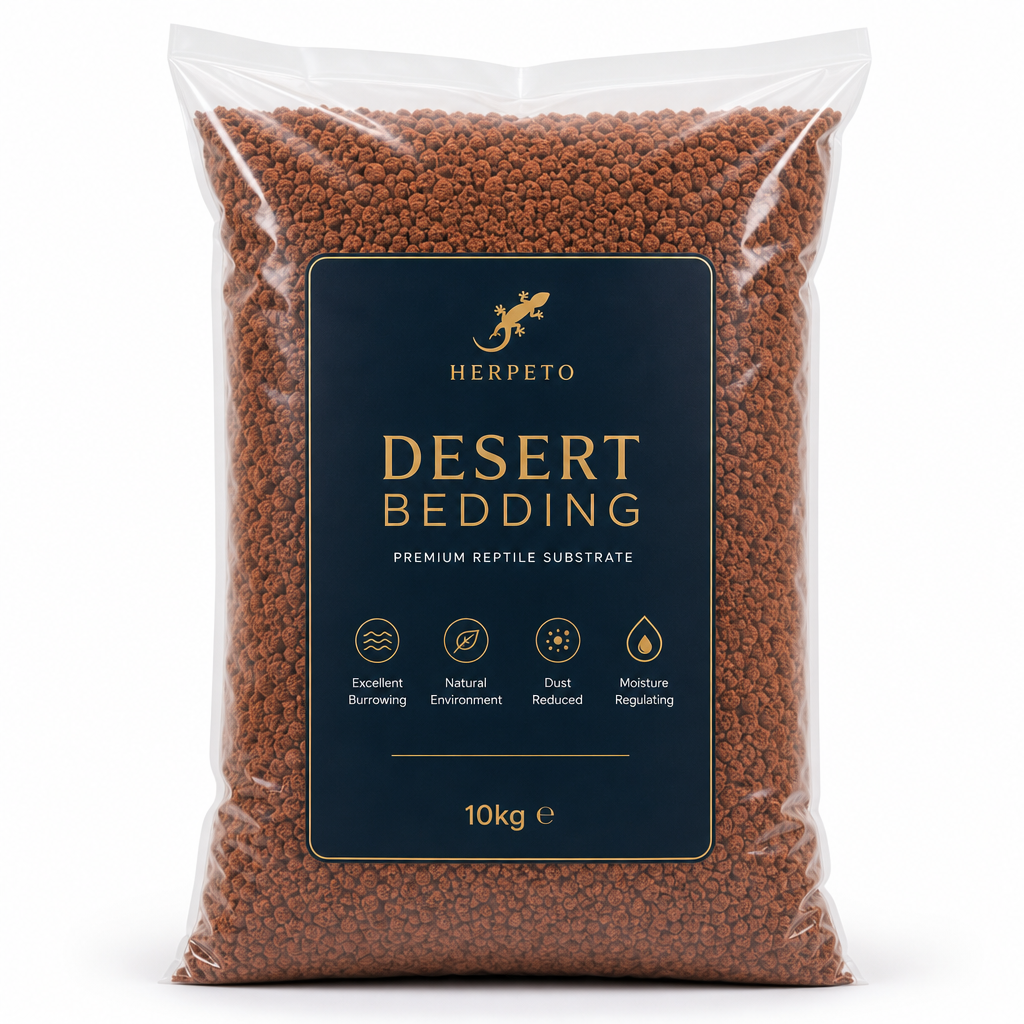HERPETO Desert Bedding Reptile Substrate - Premium Natural Sand for Bearded Dragon, Leopard Gecko, Lizard Habitat