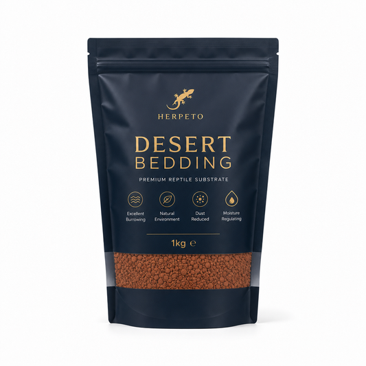 HERPETO Desert Bedding Reptile Substrate - Premium Natural Sand for Bearded Dragon, Leopard Gecko, Lizard Habitat