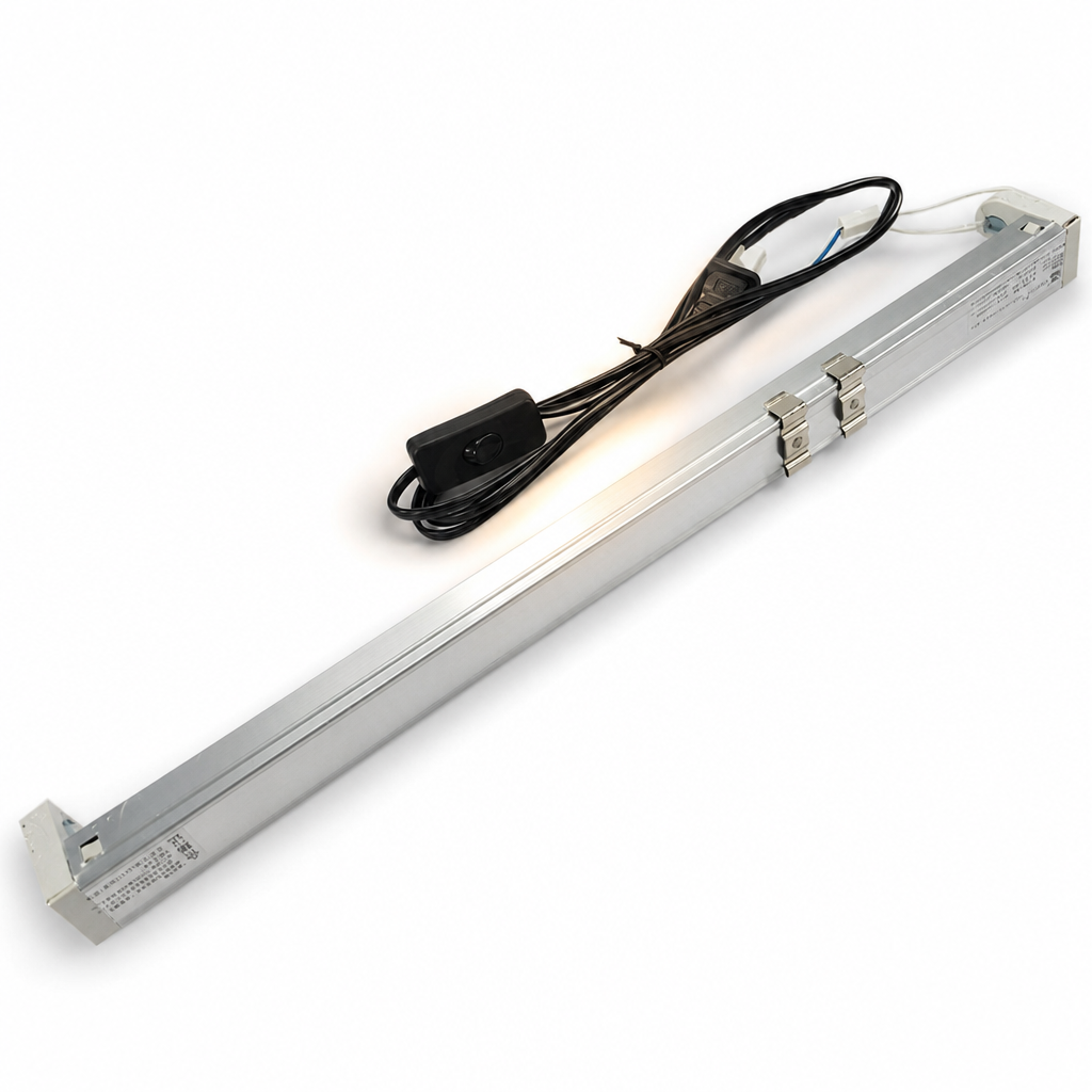 HERPETO T8 Reptile UVB Tube Fixture | 15W Vivarium Lamp Holder with Inline On/Off Switch