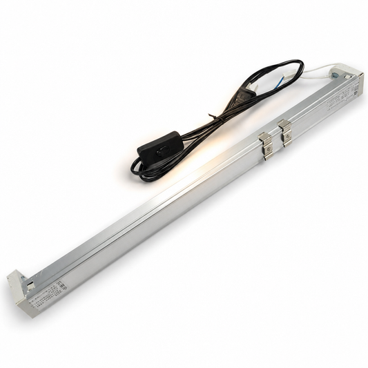 HERPETO T8 Reptile UVB Tube Fixture | 15W Vivarium Lamp Holder with Inline On/Off Switch