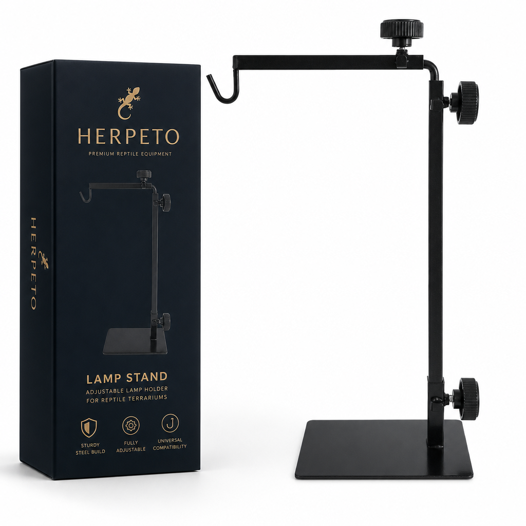 HERPETO Adjustable Reptile Lamp Stand for Heat & UVB Lighting