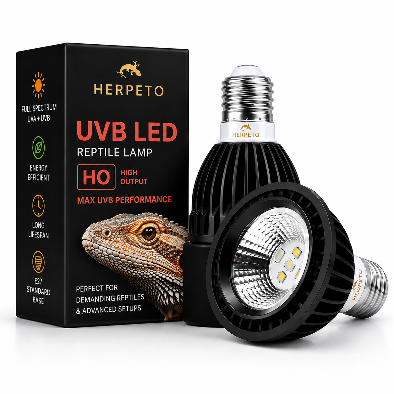 HERPETO Reptile LED Spotlight for Terrariums & Tropical Habitats